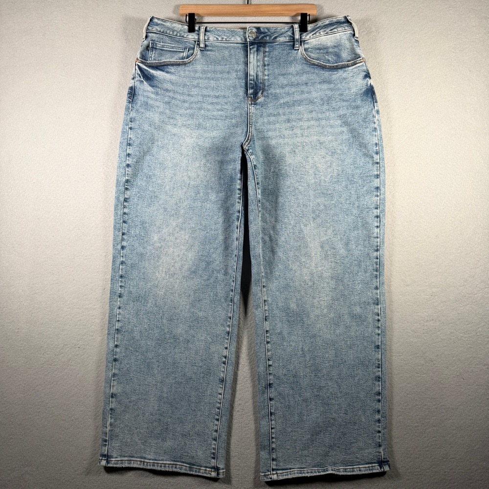 Judy Blue Baggy Jeans Womens 20W Light Wash Wide Leg Stretch JB881004 LT-CO